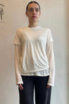 BASERANGE Classic Bamboo Fiber Bamboo Cotton Slim Fit T-shirt Series Collection Round Neck Bottoming Shirt France BAS-TOCT-BL-000-UNDYED